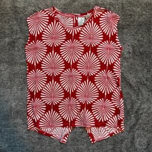 Joie 100% Linen Printed Capped Sleeve Top Women's Small